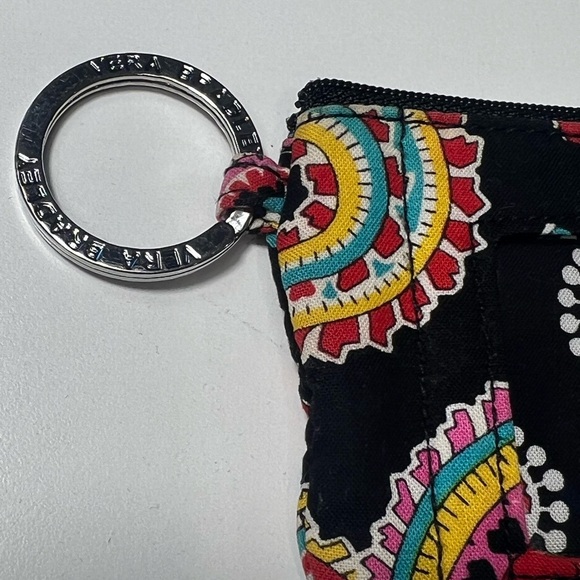 ✨Vera Bradley Keychain/Zip ID Case in "Parisian Paisley” Colorful ID Coin Purse - Picture 4 of 8